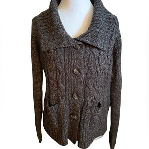 St. John's Bay Charcoal Cable Knit Cardigan